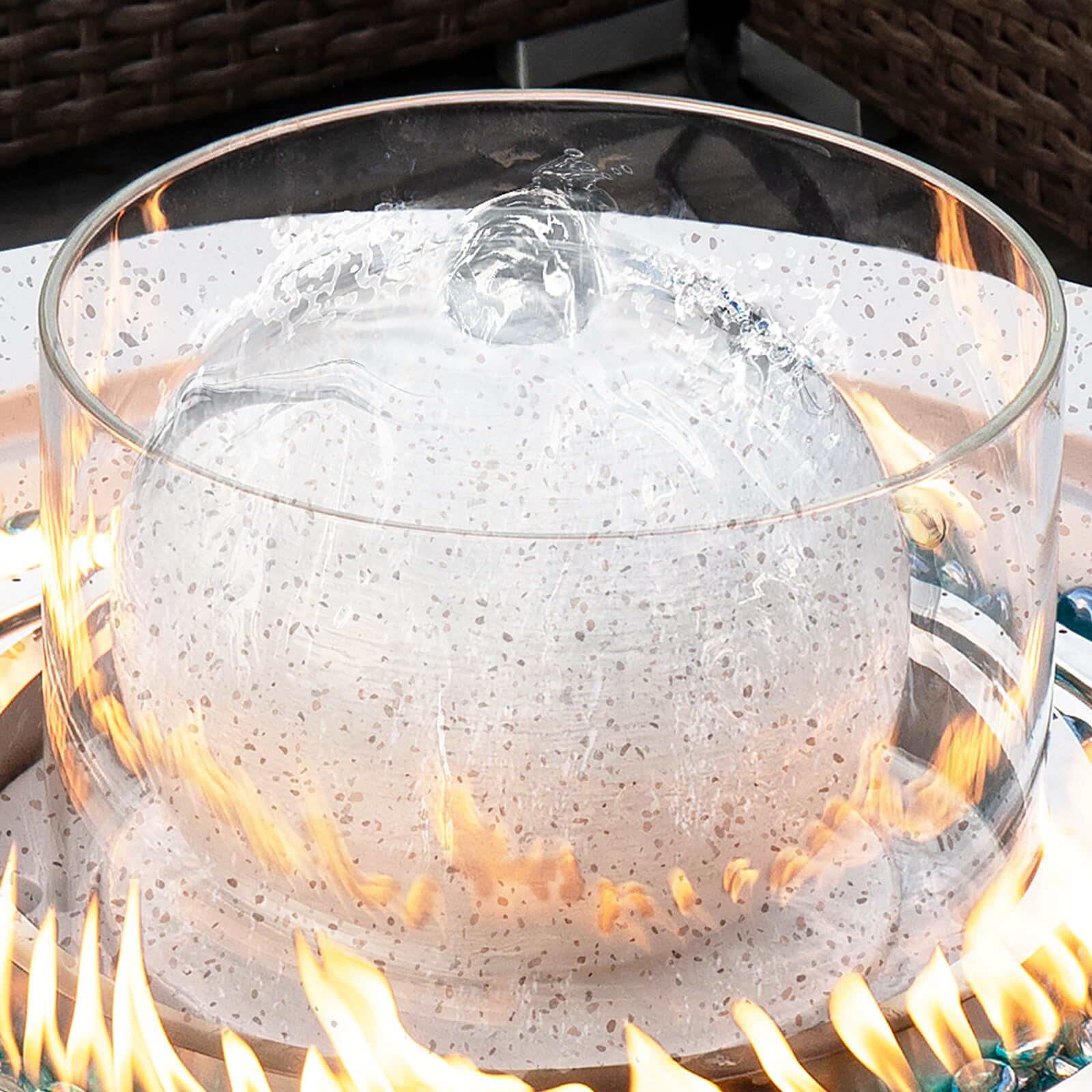 Fountain Round Propane Fire Pit Table