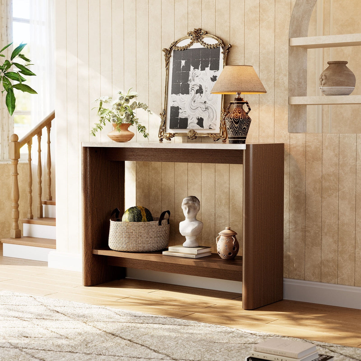 FOROUTIA Modern Console Table with Storage Shelf – COSIEST