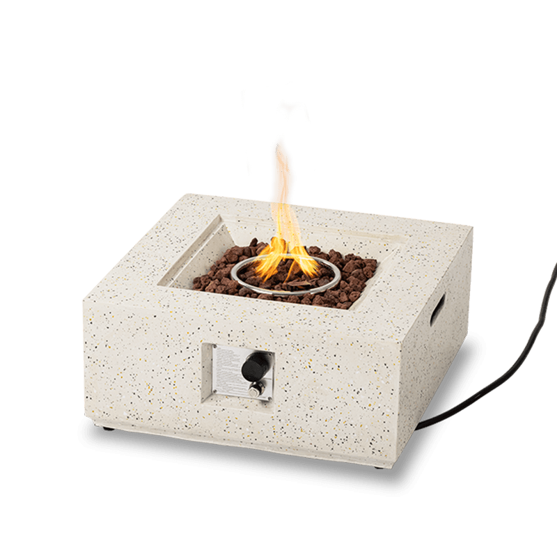 Rocky Square Outdoor Propane Fire Pit
