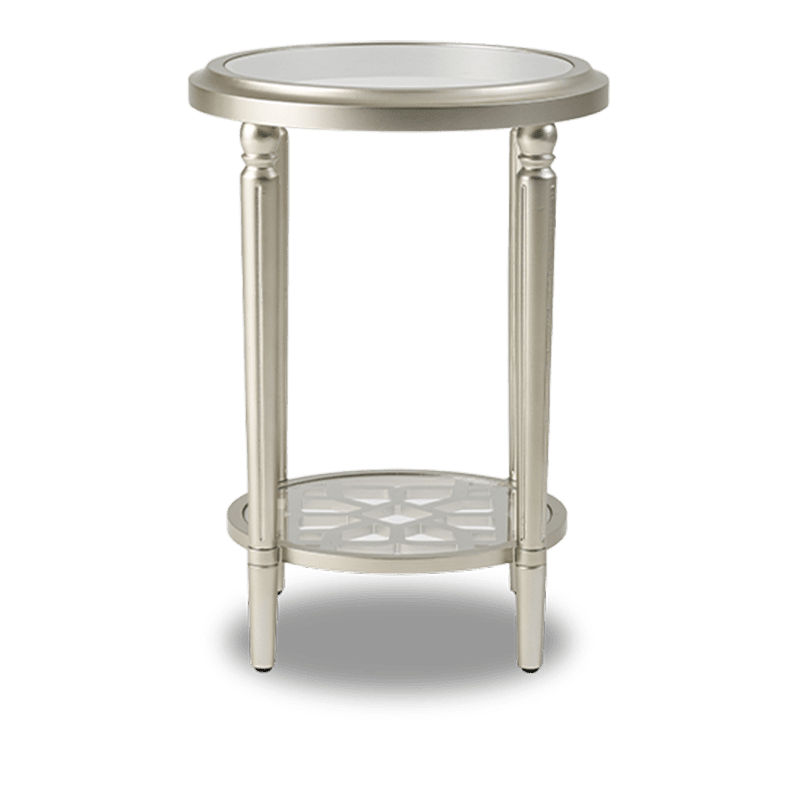 Charleston Gold Glass top Round Side Table – COSIEST