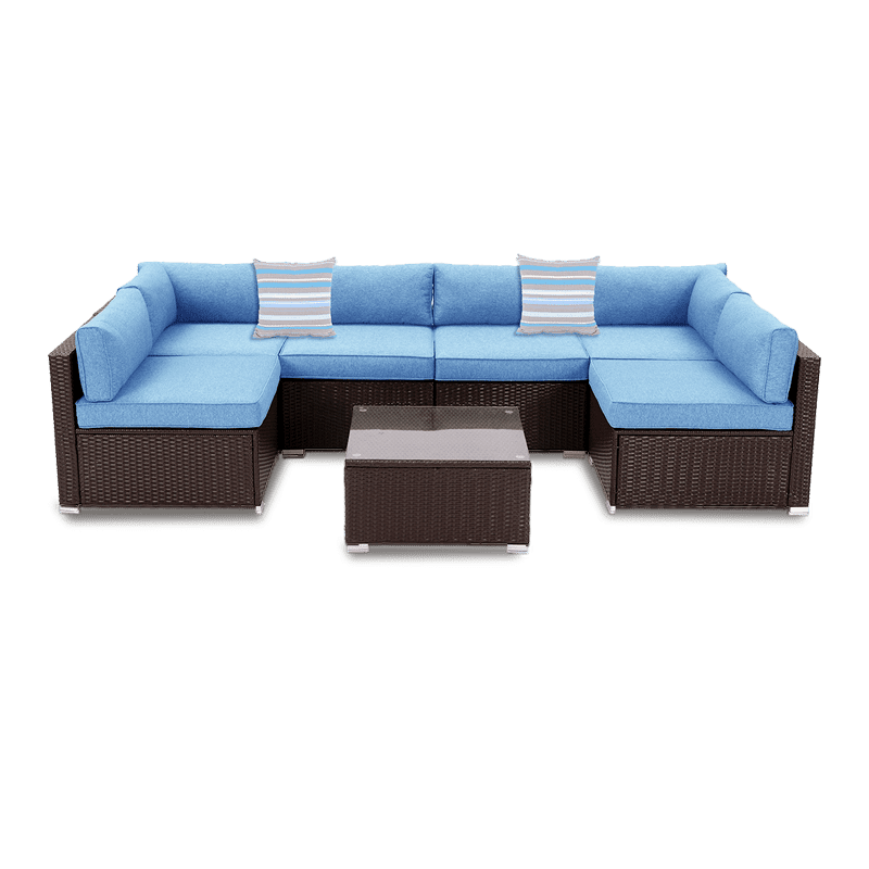 Serein 7 Piece U Shaped Outdoor Patio Sectional