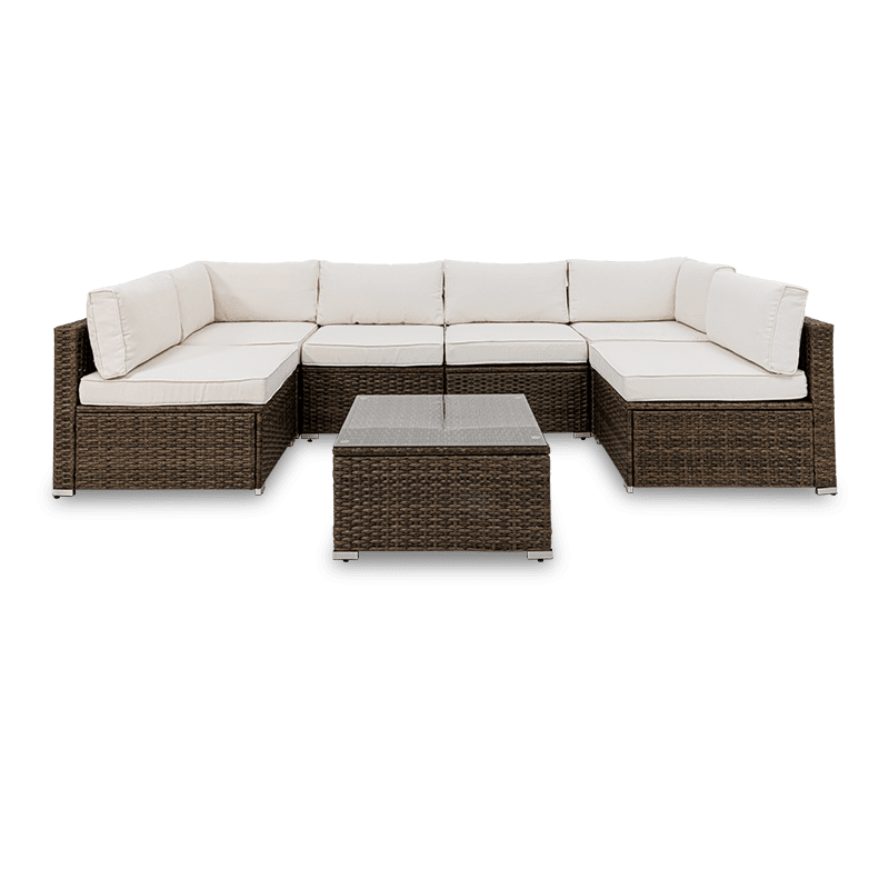White wicker sectional deals