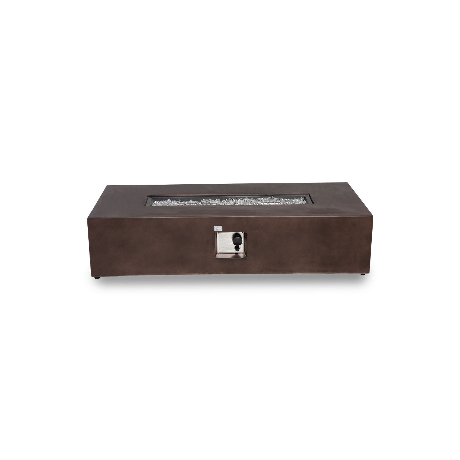 Bronze Rectangle Propane Fire Pit Set