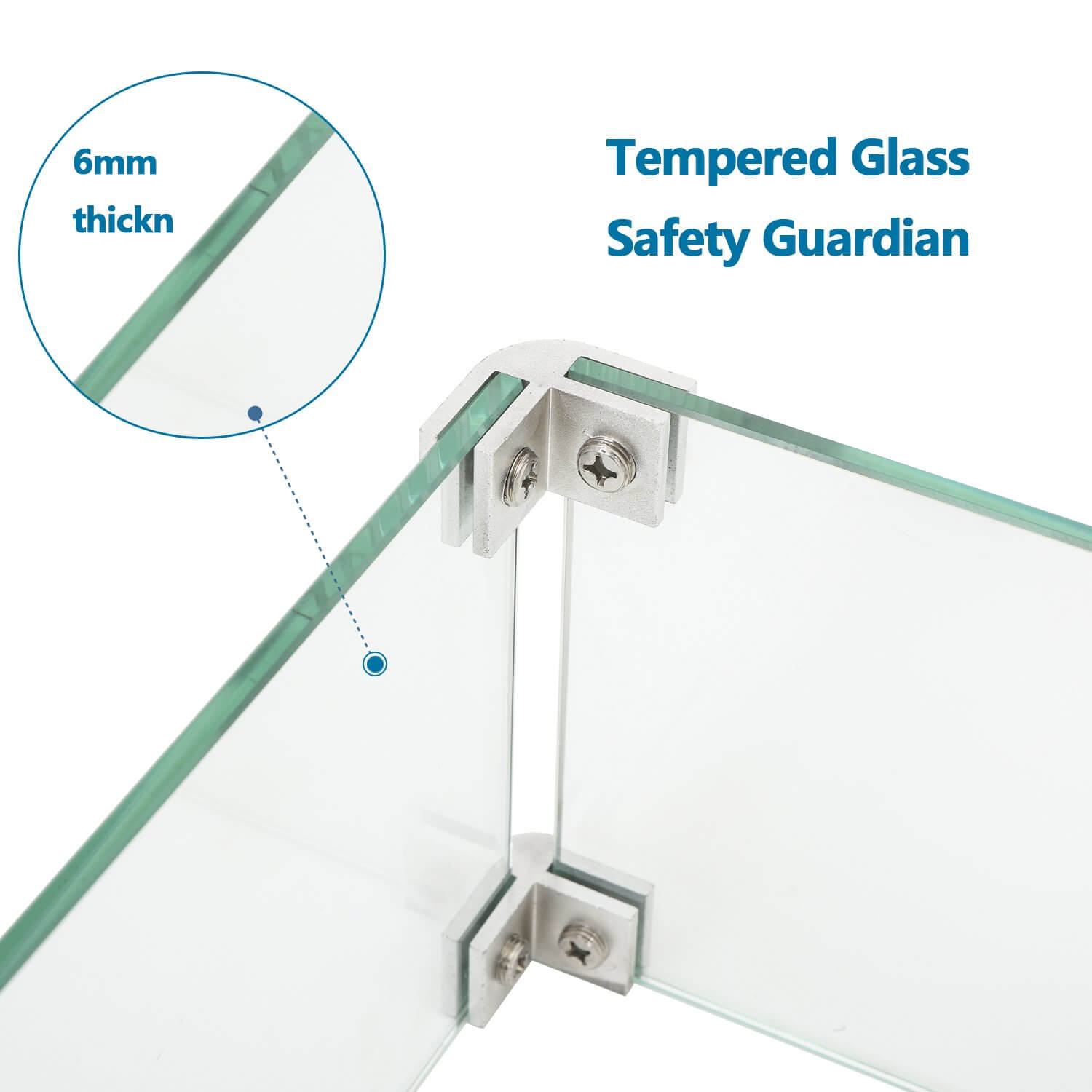 Sunburst Rectangular Wind Guard Glass 22'' x 10” X 6"