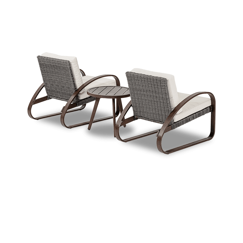 Delf 3 Piece Aluminum Outdoor Armchair Set