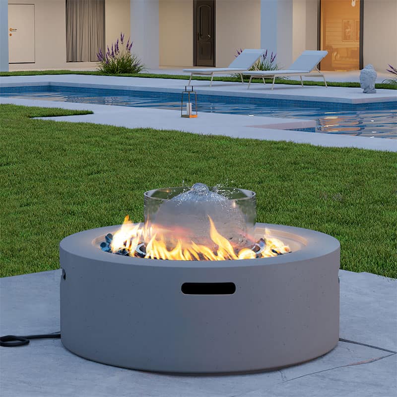 Fountain Round Propane Fire Pit Table – COSIEST