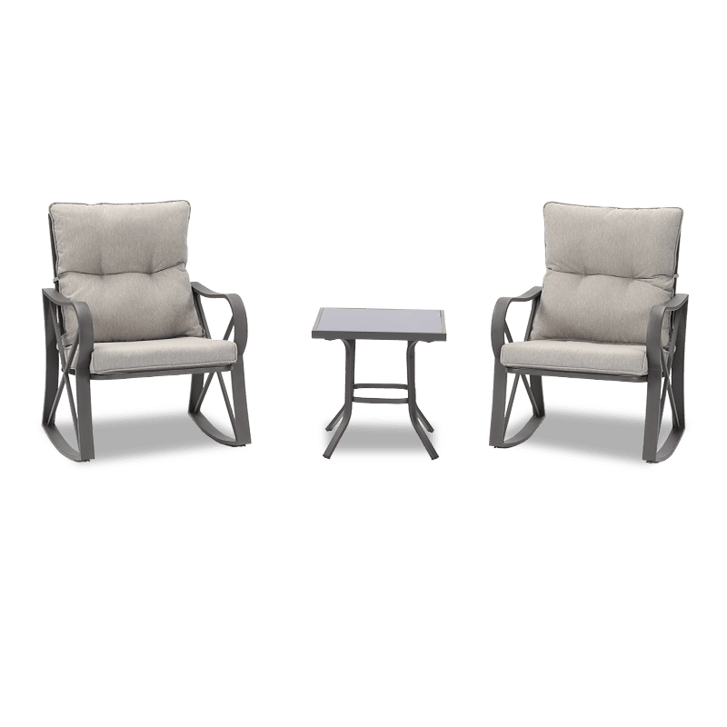 Niihau Grey Front Porch Rocking Chair Set COSIEST