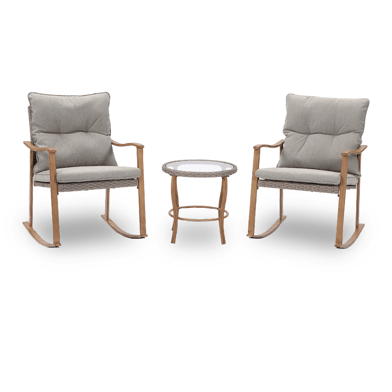 Lanai Wooden Paint Outdoor Rocking Chair Set