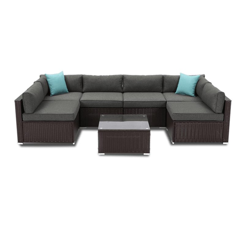 Serein 7 Piece U Shaped Outdoor Patio Sectional