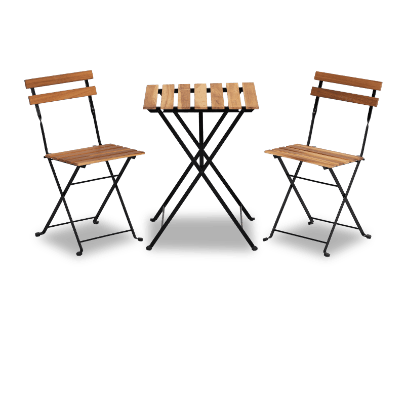 Oahu Wooden Folding Chairs Set