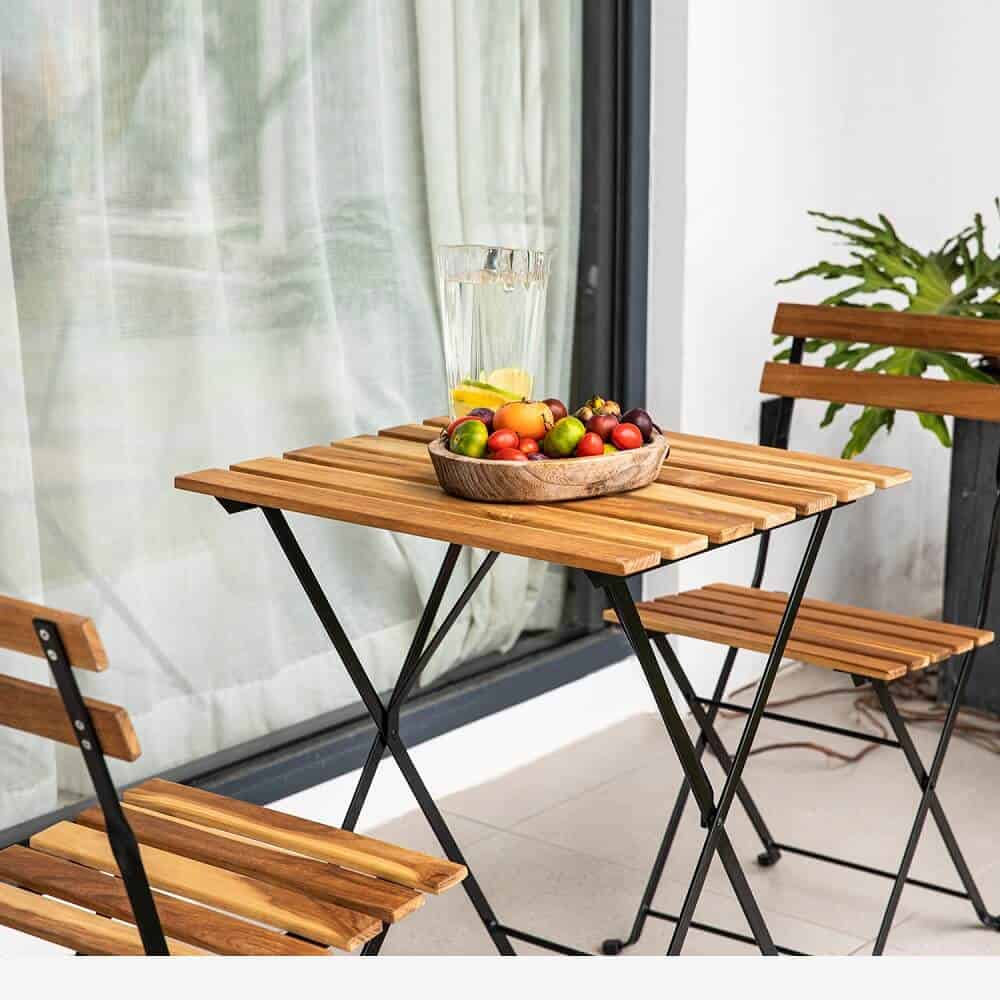 Oahu Wooden Folding Chairs Set