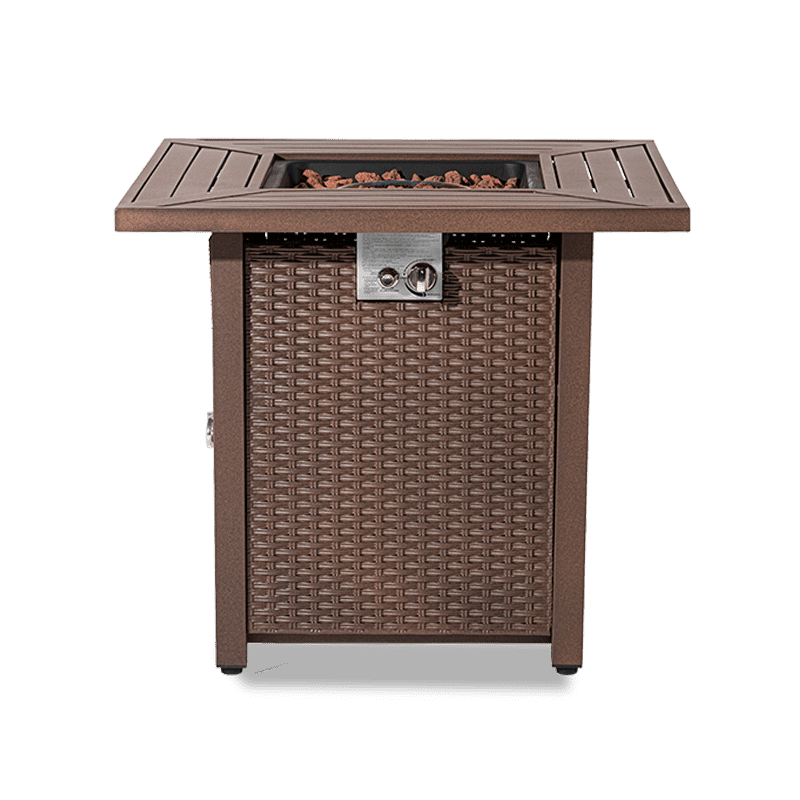 Eternity Square Iron Propane Fire Pit Table